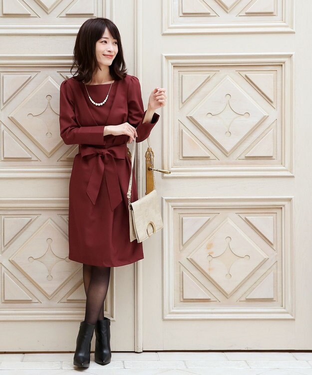 おしゃれ際立つ上品タックコクーンワンピース Tiaclasseファッション通販 公式通販 オンワード クローゼット