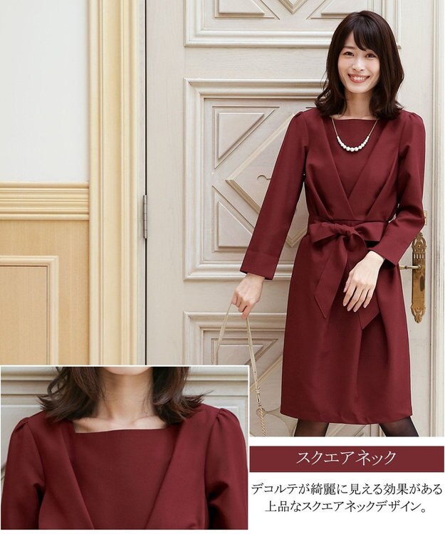 おしゃれ際立つ上品タックコクーンワンピース Tiaclasseファッション通販 公式通販 オンワード クローゼット