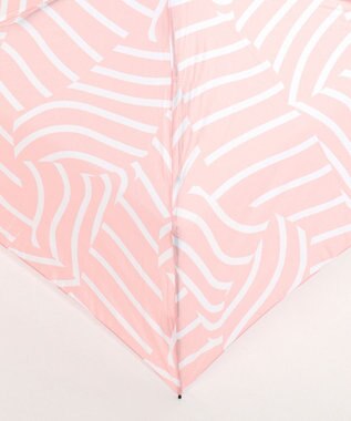 MOONBAT 【超軽量】estaa 折りたたみ傘 90g UV ナミストライプ 簡単開閉 ピーチ