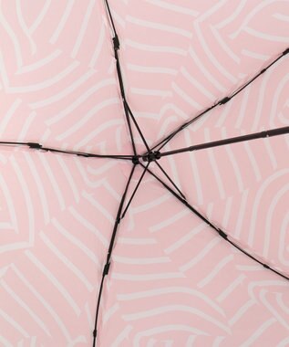 MOONBAT 【超軽量】estaa 折りたたみ傘 90g UV ナミストライプ 簡単開閉 ピーチ