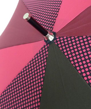 +RING 【UVカット90%以上】【数量限定】 レディース向け 長傘 60cm PNK-DOT T724 ピンク