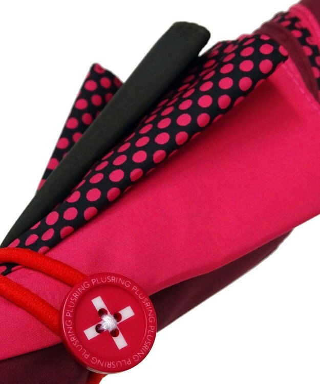 +RING 【UVカット90%以上】【数量限定】 レディース向け 長傘 60cm PNK-DOT T724 ピンク