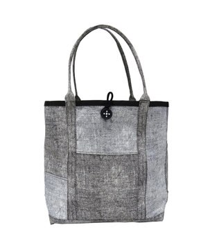  【肩掛け可】傘生地を使用した撥水トートバッグ ML BLK SR240