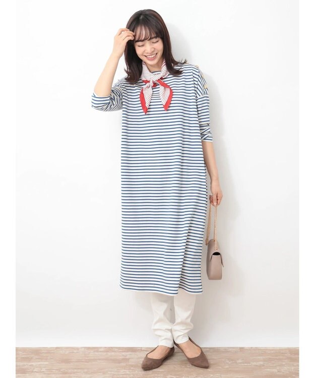 マリン釦ボーダーワンピース Earth Music Ecologyファッション通販 公式通販 オンワード クローゼット