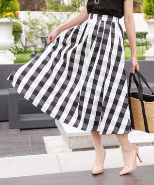 洗える 爽やかブロックチェック柄で彩る 大人のマキシスカート Tiaclasse ファッション通販 公式通販 オンワード クローゼット