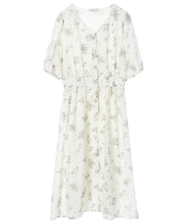 フロントボタン花柄シアーワンピース Earth Music Ecologyファッション通販 公式通販 オンワード クローゼット