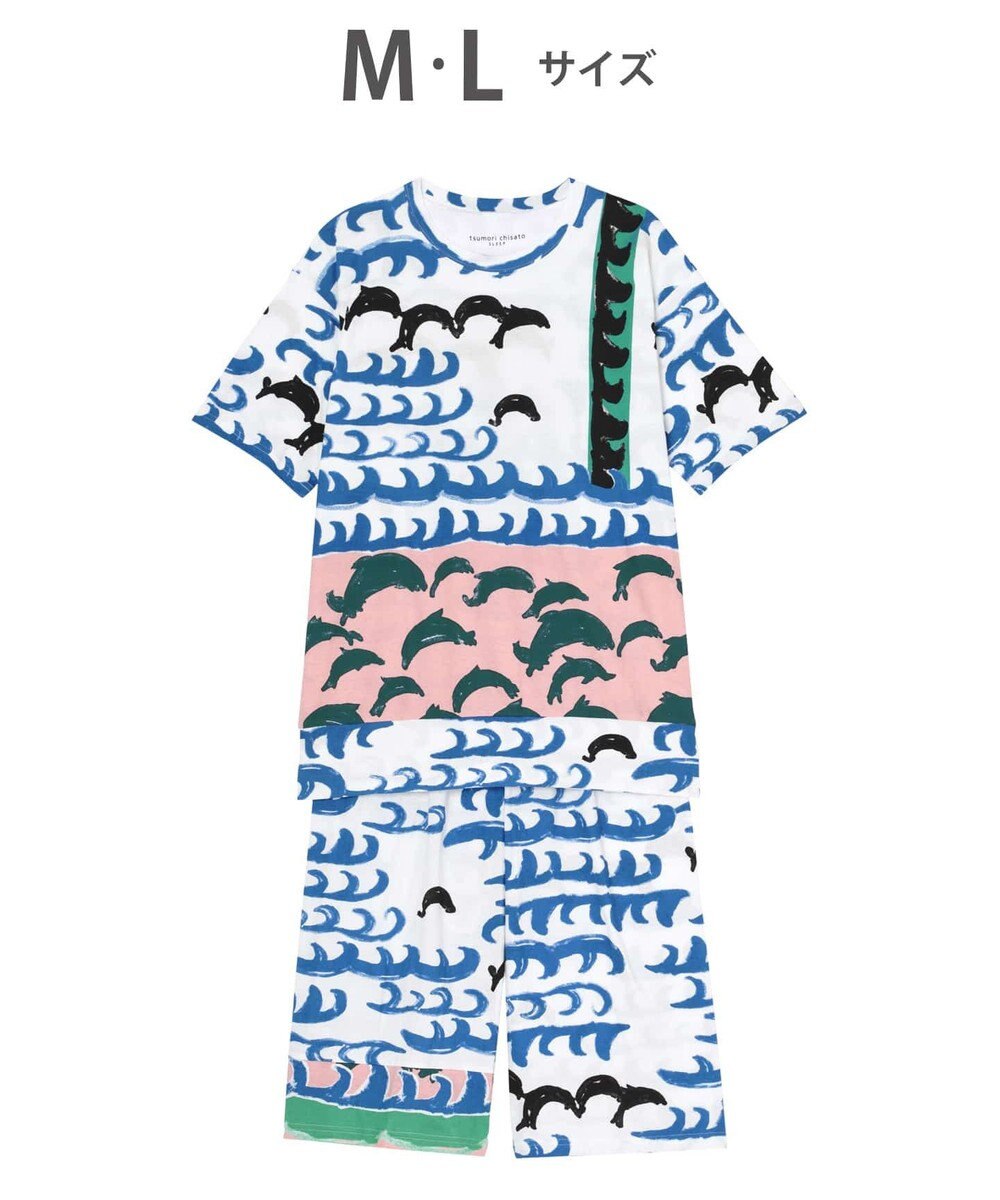 波とイルカ 5分袖7分丈パンツ パジャマ ワコール Tsumori Chisato Sleepファッション通販 公式通販 オンワード クローゼット