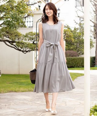 洗える 2way 大人可愛い マキシ丈ノースリーブティアードワンピース Tiaclasse ファッション通販 公式通販 オンワード クローゼット