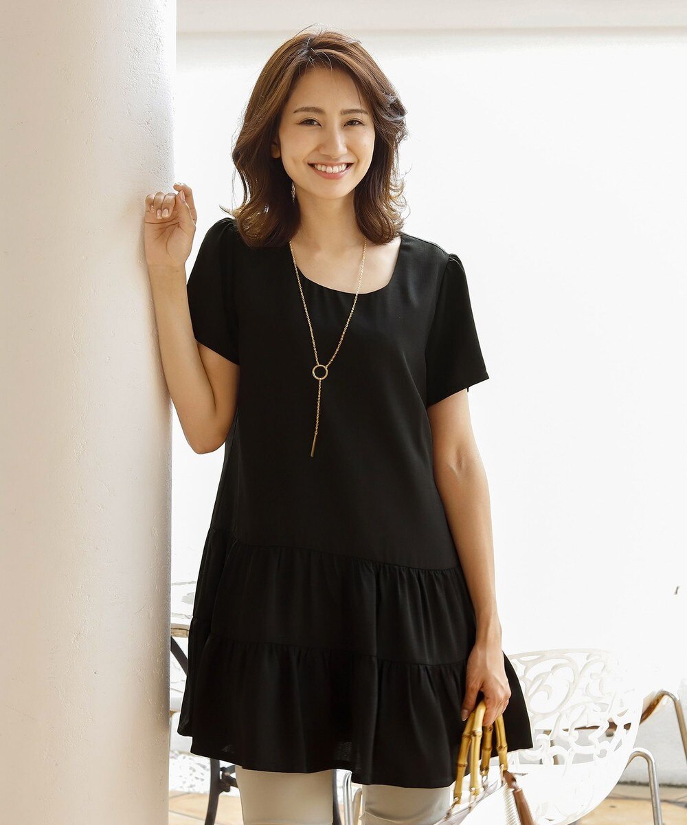 【洗える】1枚で大人華やぐティアードチュニック