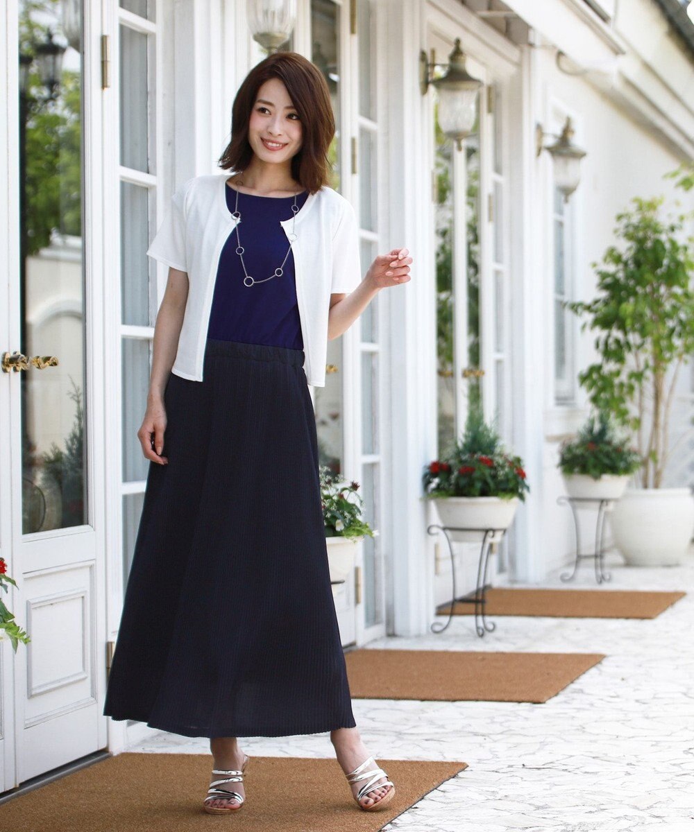 洗える 異素材を組み合わせたプリーツコンビワンピース Tiaclasse ファッション通販 公式通販 オンワード クローゼット