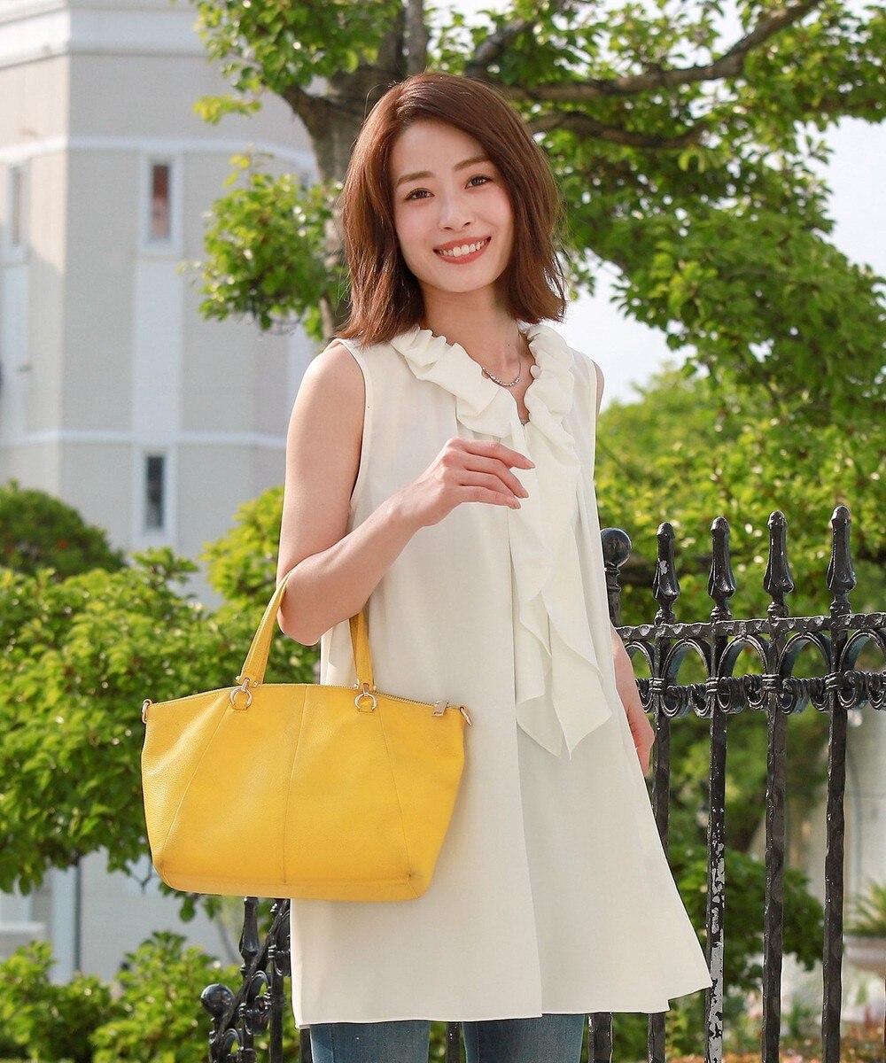 【洗える】ふんわりシルエットのフリルドレープチュニック