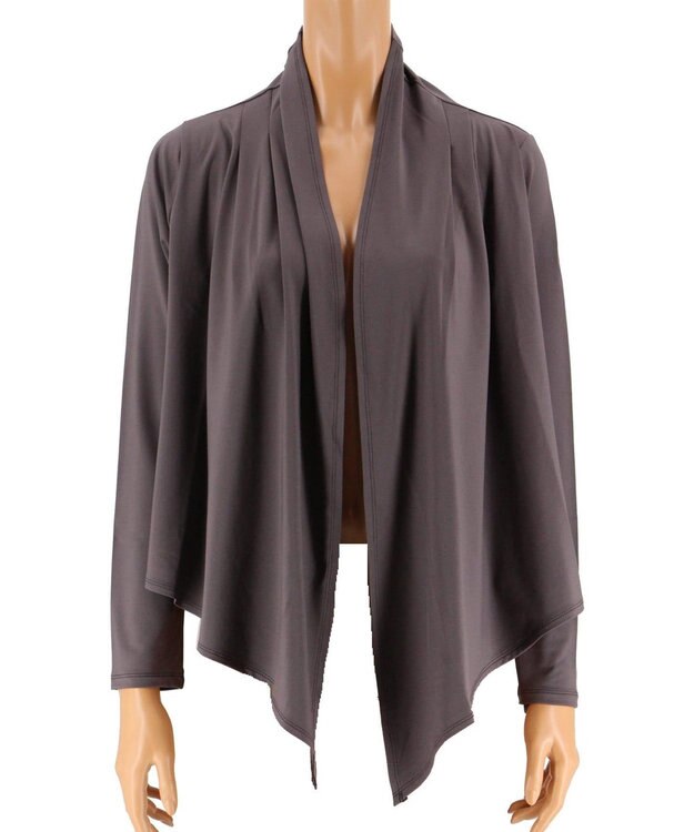 San-ai Resort（三愛水着楽園） Solid ショート丈羽織【Coral veil】 ブラウン