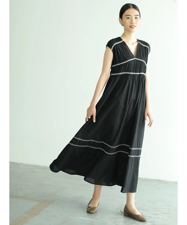 スモッキング刺繍ロングマキシワンピース American Holicファッション通販 公式通販 オンワード クローゼット