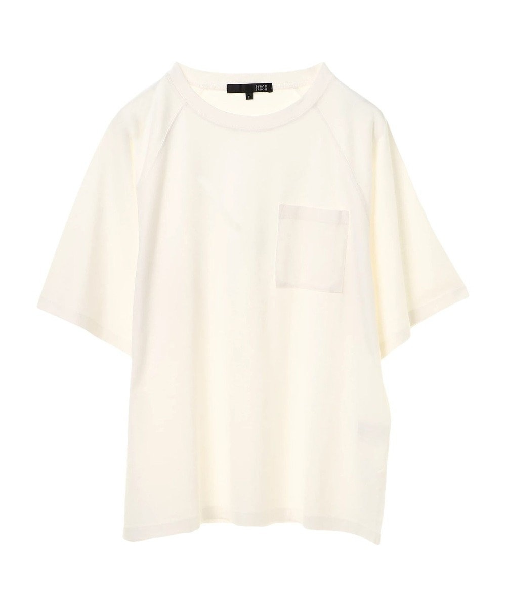 Green Parks ・ポケット付5分袖ワイドラグランTシャツ Off White