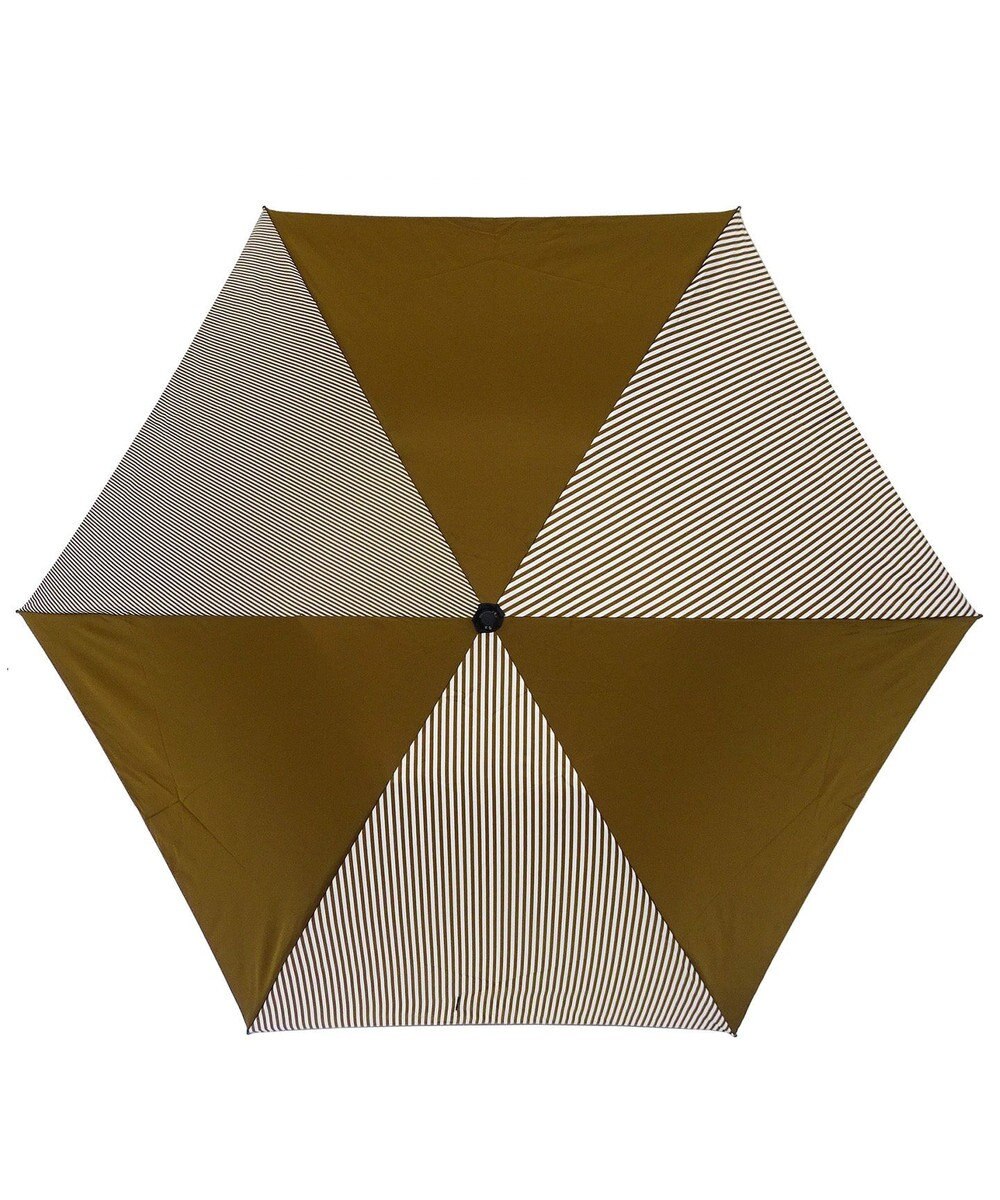 +RING 【UVカット90%以上】【数量限定】 UNISEX 折傘 55cm BRN-STP T737 