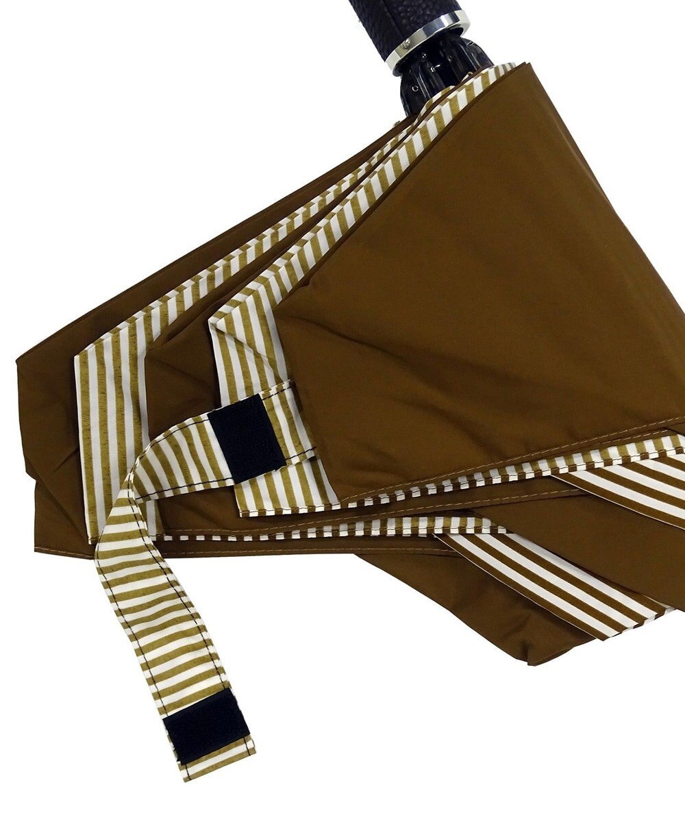 +RING 【UVカット90%以上】【数量限定】 UNISEX 折傘 55cm BRN-STP T737 