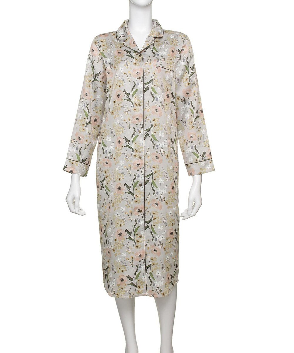 綿糸 (肌側) ・ルームウェア】 コットンサテン パジャマ ドレス (C282
