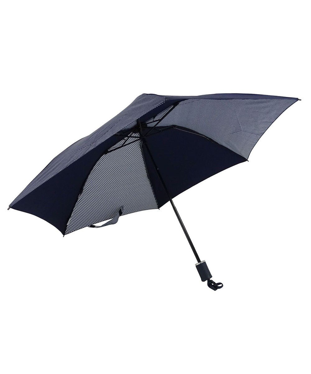 +RING レディース向け プラスリング 簡単開閉式折傘55cm NVY-DOT T744 