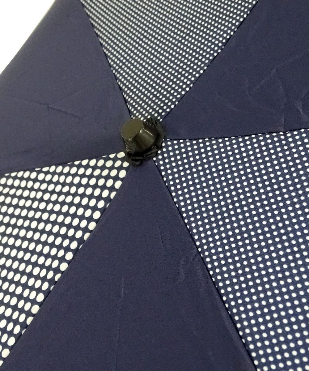 +RING レディース向け プラスリング 簡単開閉式折傘55cm NVY-DOT T744 