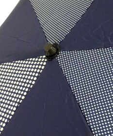 +RING レディース向け プラスリング 簡単開閉式折傘55cm NVY-DOT T744