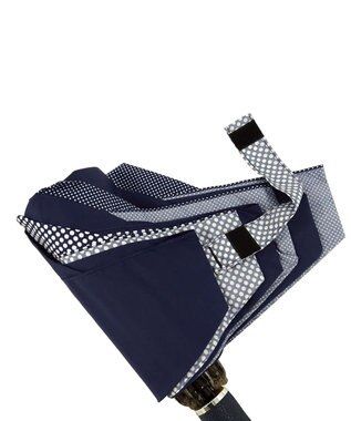 +RING レディース向け プラスリング 簡単開閉式折傘55cm NVY-DOT T744 紺