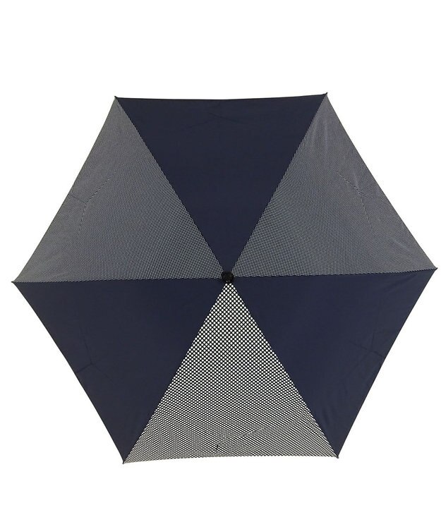 +RING レディース向け プラスリング 簡単開閉式折傘55cm NVY-DOT T744 紺