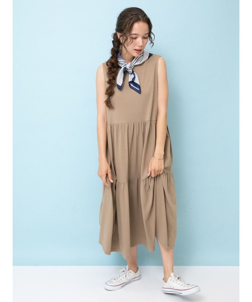 オーガニックコットンノースリーブティアードワンピース Earth Music Ecologyファッション通販 公式通販 オンワード クローゼット