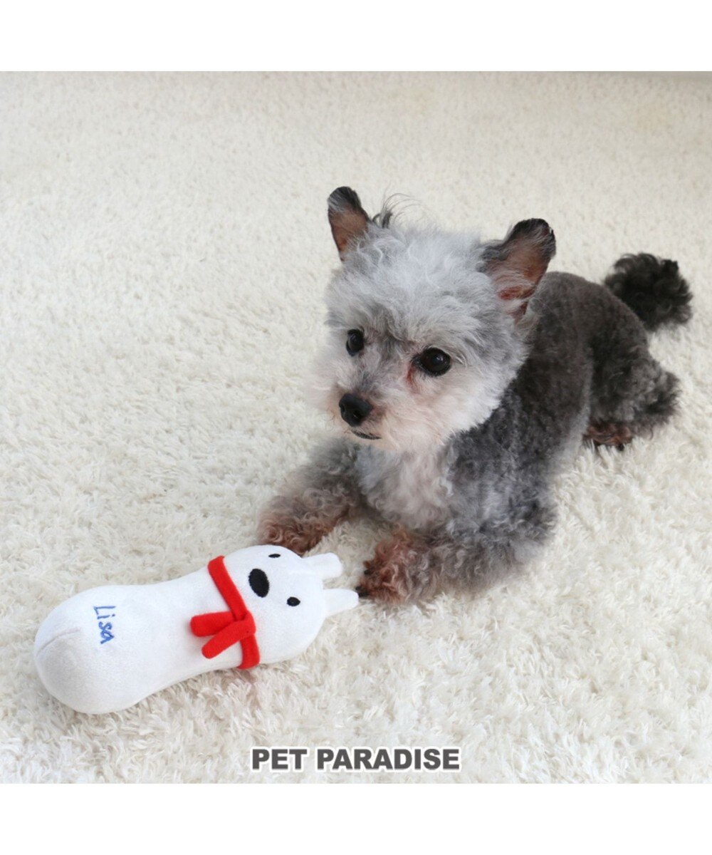注目の商品 オンワード Pet Paradise ペットグッズ リサとガスパール 犬用おもちゃ にぎにぎ トイ リサ 白 オフホワイト 0 かいこみ