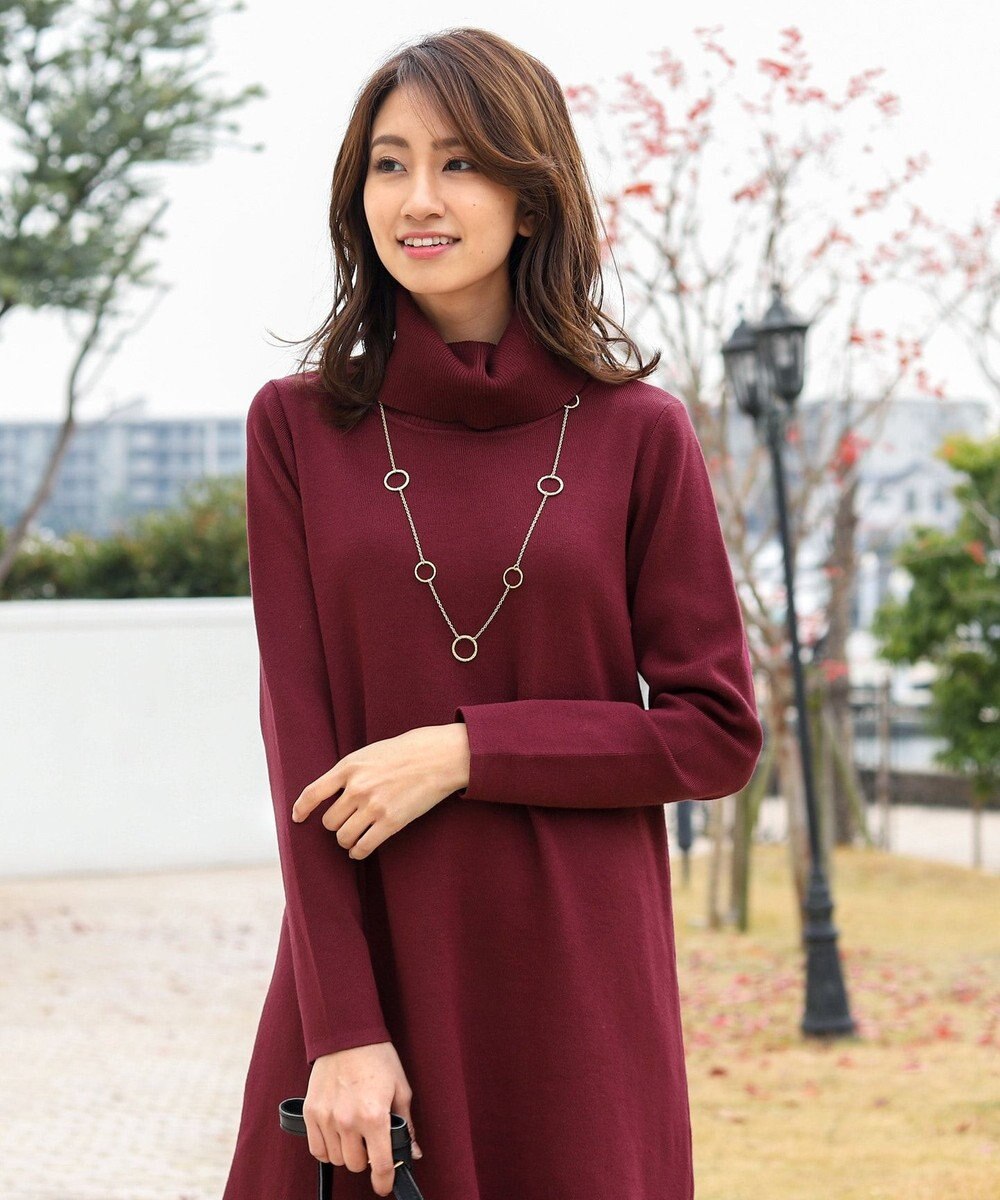 洗える 着こなしの幅が広がる ａラインタートルニットワンピース Tiaclasse ファッション通販 公式通販 オンワード クローゼット