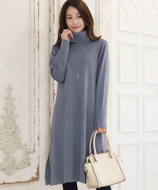 洗える 着こなしの幅が広がる ａラインタートルニットワンピース Tiaclasse ファッション通販 公式通販 オンワード クローゼット