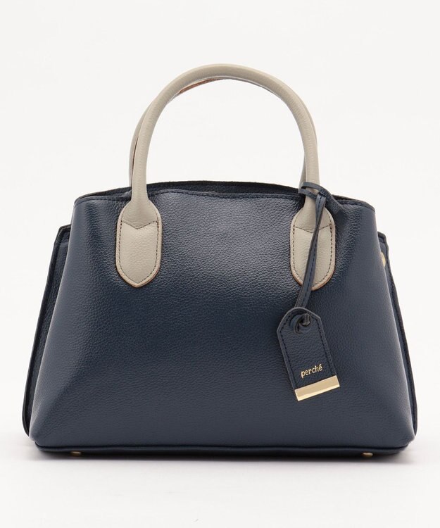 UNBILLION perche やぎ革ユーティリティトートバッグS ネイビーグレー