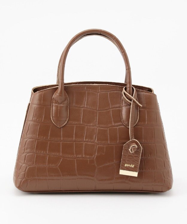 UNBILLION perche やぎ革ユーティリティトートバッグS クロコブラウン