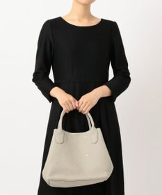 UNBILLION ペルケ perche / 牛革ドット刺繍トートバッグ