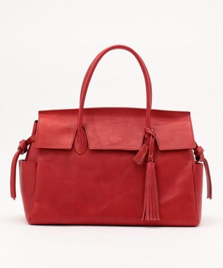 UNBILLION 【テレビ ドラマ着用アイテム】perche 姫路オイルレザーフラップ付きトートバッグ レッド