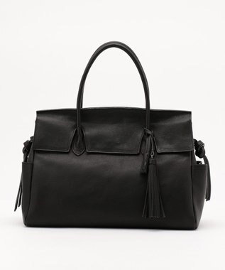 UNBILLION 【テレビ ドラマ着用アイテム】perche 姫路オイルレザーフラップ付きトートバッグ ブラック