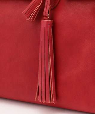 UNBILLION 【テレビ ドラマ着用アイテム】perche 姫路オイルレザーフラップ付きトートバッグ レッド