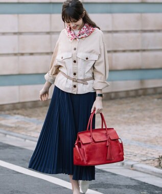 UNBILLION 【テレビ ドラマ着用アイテム】perche 姫路オイルレザーフラップ付きトートバッグ