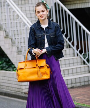 UNBILLION 【テレビ ドラマ着用アイテム】perche 姫路オイルレザーフラップ付きトートバッグ