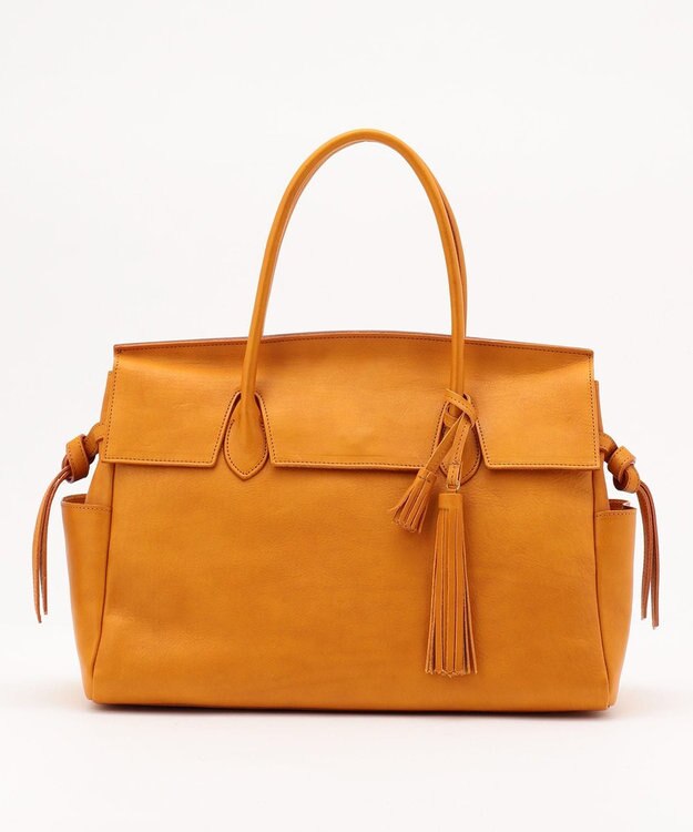 UNBILLION 【テレビ ドラマ着用アイテム】perche 姫路オイルレザーフラップ付きトートバッグ キャメル