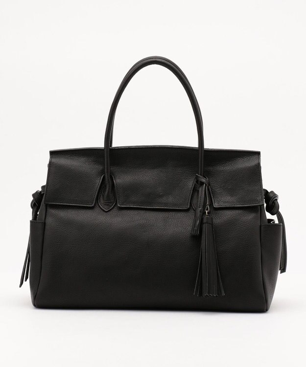 UNBILLION 【テレビ ドラマ着用アイテム】perche 姫路オイルレザーフラップ付きトートバッグ ブラック