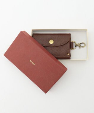 UNBILLION perche イタリア製牛革キーケース チョコ