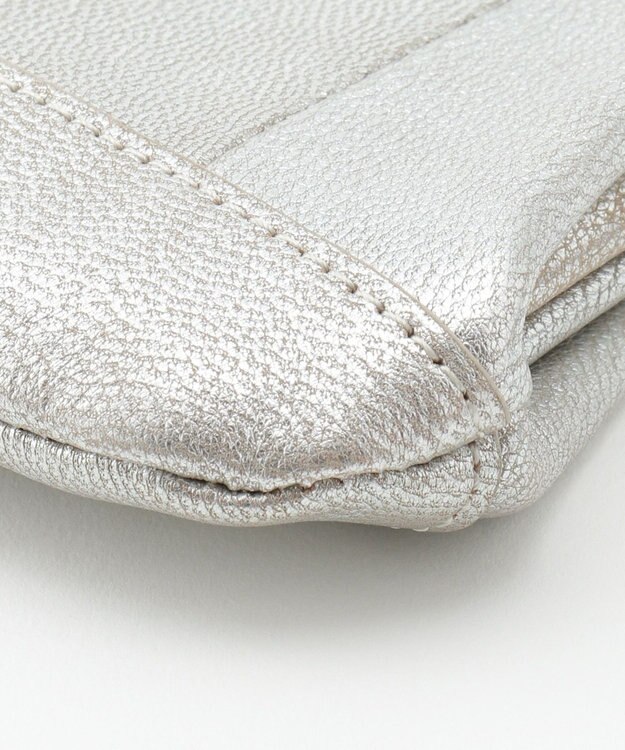 UNBILLION perche エアリーゴートがま口長財布 シルバー