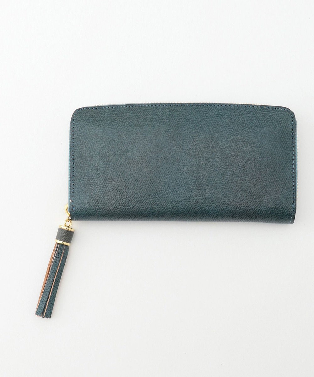 UNBILLION perche 姫路レザー型押しラウンドファスナー長財布 