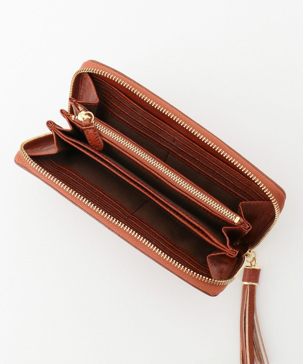 UNBILLION perche 姫路レザー型押しラウンドファスナー長財布 