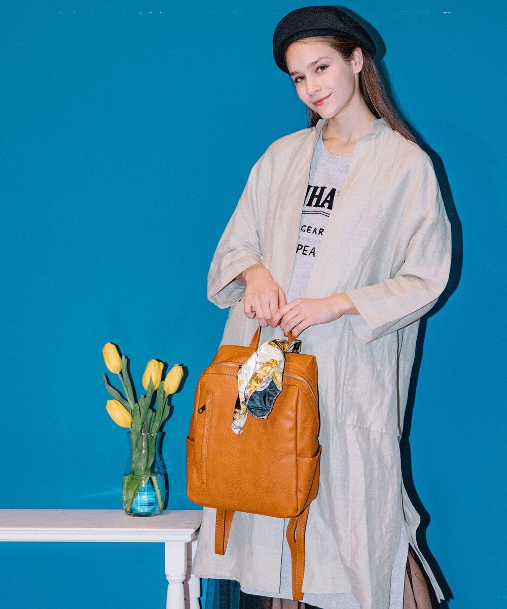 UNBILLION 【テレビ ドラマ着用アイテム】cachecache スカーフ付きファスナーリュック 