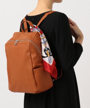 UNBILLION 【テレビ ドラマ着用アイテム】cachecache スカーフ付きファスナーリュック キャメル