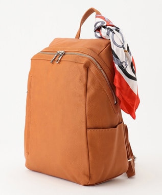 UNBILLION 【テレビ ドラマ着用アイテム】cachecache スカーフ付きファスナーリュック キャメル