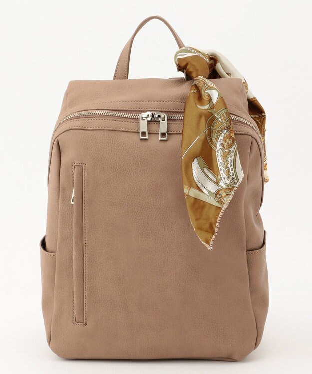 UNBILLION 【テレビ ドラマ着用アイテム】cachecache スカーフ付きファスナーリュック オーク