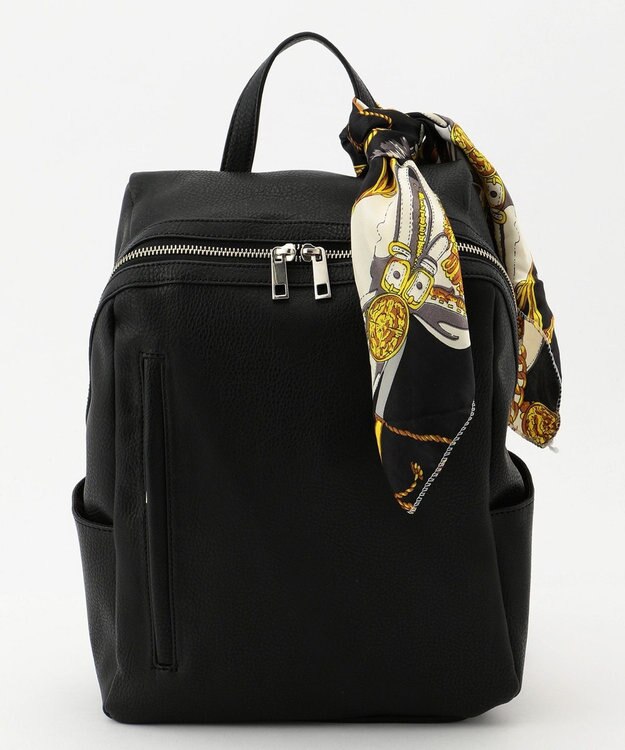 UNBILLION 【テレビ ドラマ着用アイテム】cachecache スカーフ付きファスナーリュック ブラック