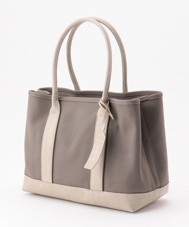 UNBILLION cachecache パーテーションキャンバストートバッグL グレー